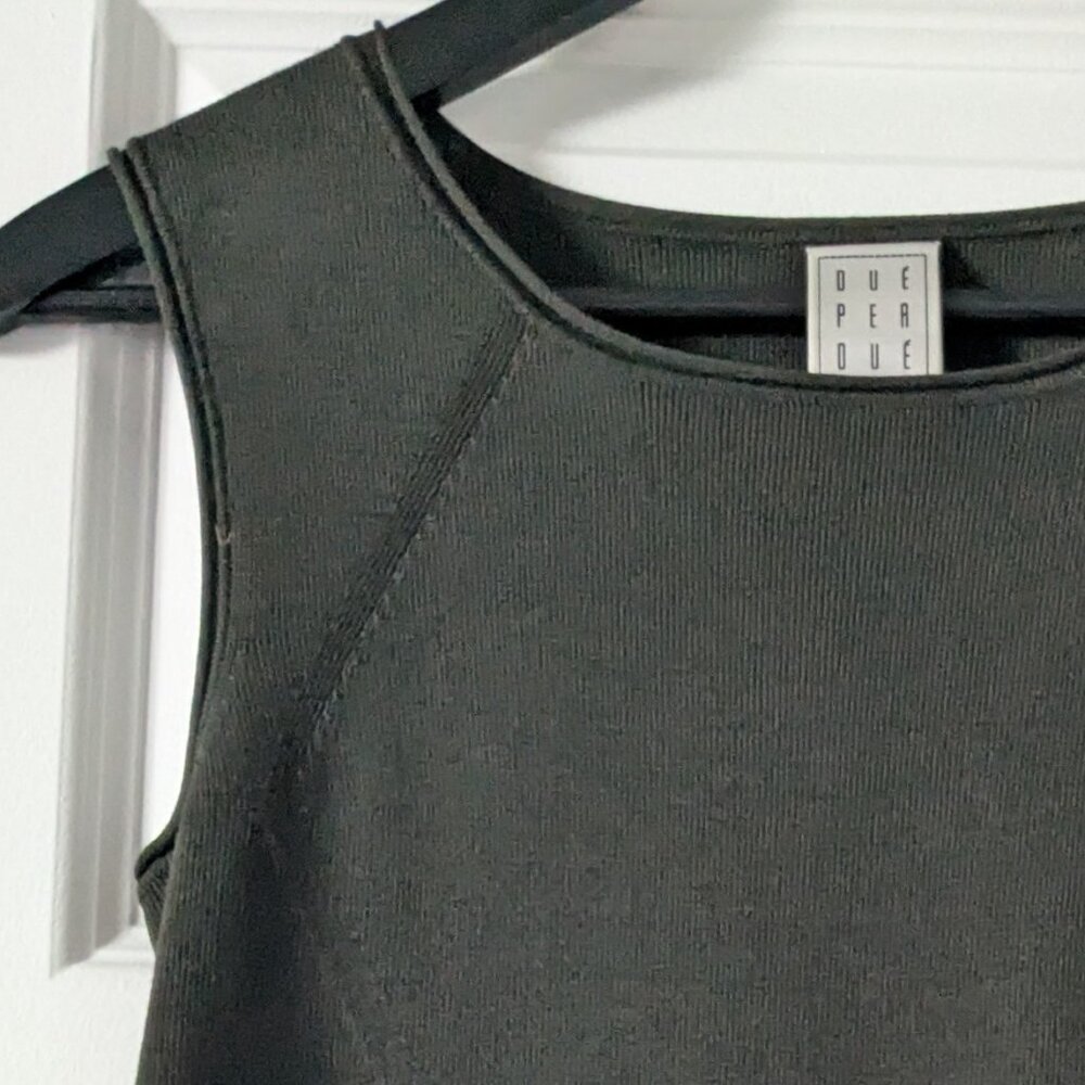 Silk business casual dark green top